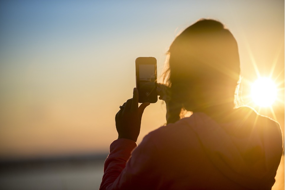 fotografare sulla spiaggia al tramonto con iphone